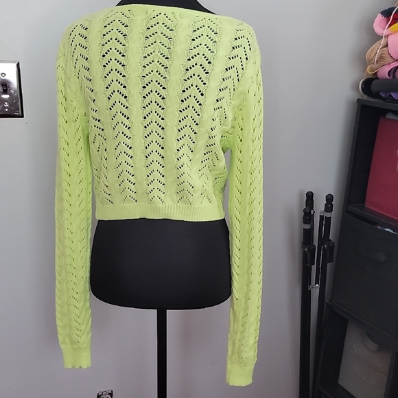 Forever 21 Neon Green Women's Cardigan - Picture 9 of 9